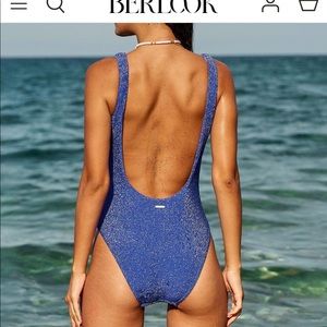 NWT, Berlook, blue shimmer one piece bathing suit! 💙🌊